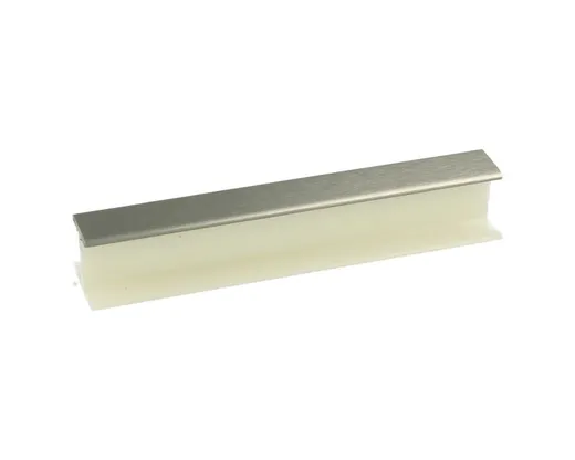 Łącznik 180° na prosto do cokołu RAUBASE - stal szczotkowana / wys. 10 cm