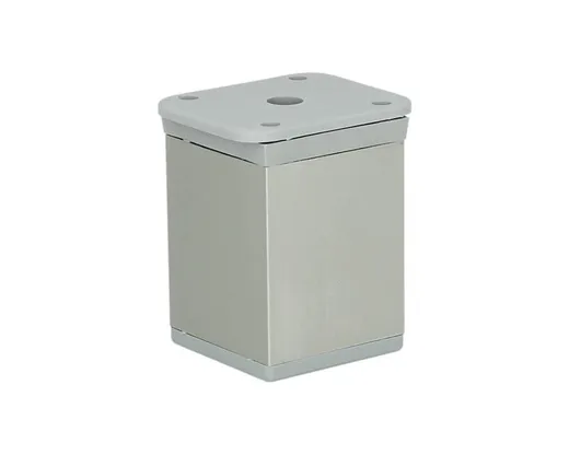 Nóżka kwadratowa D-861 z regulacją - aluminium / wys. 6 cm