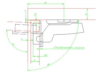Adapter do zmniejszenia nawiercenia pod puszkę