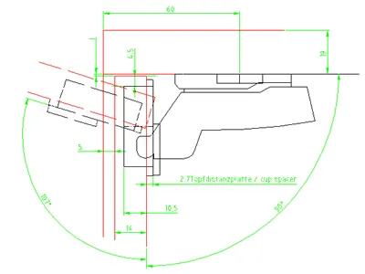 Adapter do zmniejszenia nawiercenia pod puszkę