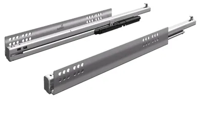 InnoTech SREBRNA h=144 gł=470 bez dna i tyłu Wysuw 100% Udźwig 50kg Hamulec