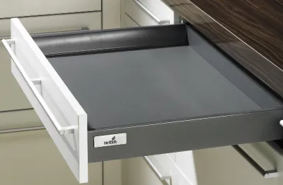 InnoTech ANTRACYT h=54 gł=470 bez dna i tyłu Wysuw 100% Udźwig 30kg Hamulec