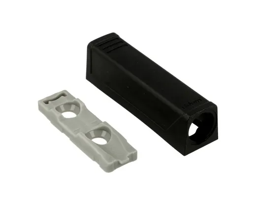 Adapter prosty do montażu TIP-ON - czarny / krótki