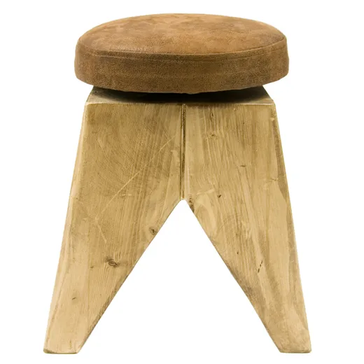 Drewniany stołek obrotowy SWIVEL