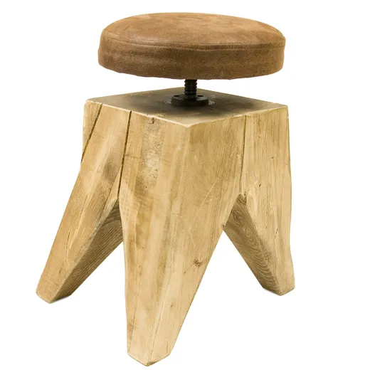 Drewniany stołek obrotowy SWIVEL