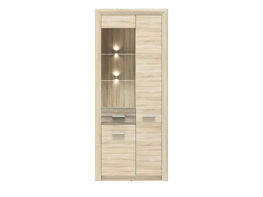 Witryna CASTEL 02/S - sonoma jasna/sonoma truflowa