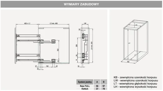 Cargo Mini Boczne Prawe VARIANT MULTI 20 cm - biały / push-open