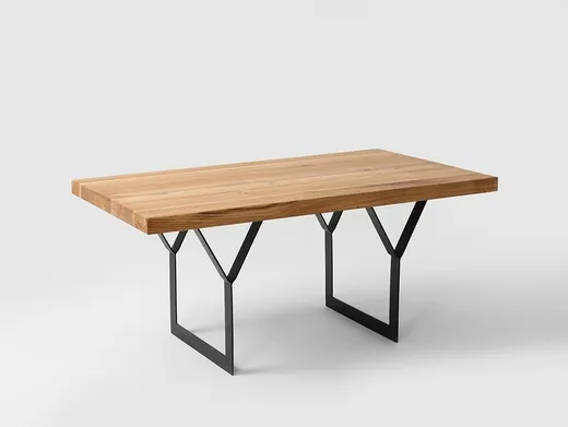 Stół kawowy LONGO SOLID WOOD 100x60 - naturalny/czarny