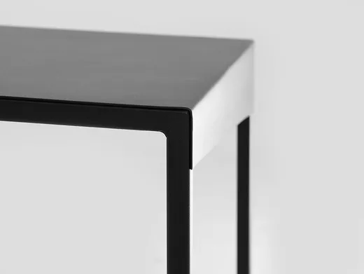 Stolik OBROOS COFFEE METAL 100x60 - czarny
