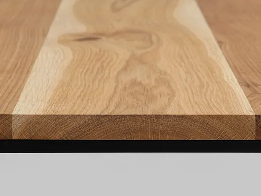 Stół kawowy WALT SOLID WOOD 100x100 - naturalny/czarny