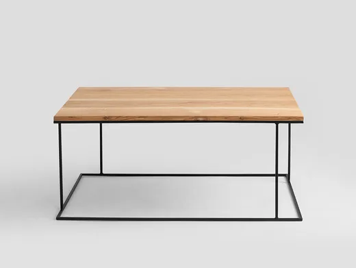 Stolik WALT SOLID WOOD 100x60 - naturalny/czarny
