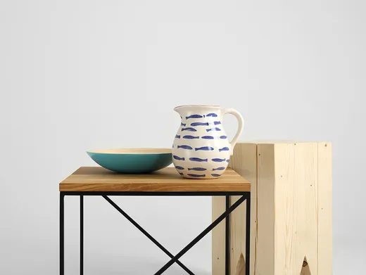 Stolik MEMO SOLID WOOD 50 - naturalny/czarny