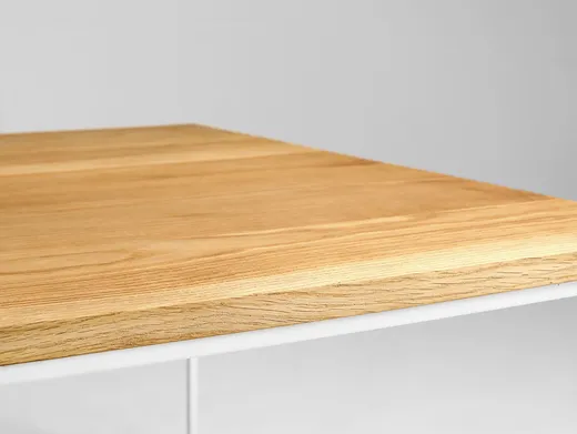 Stolik TENSIO SOLID WOOD 140 - dąb/biały