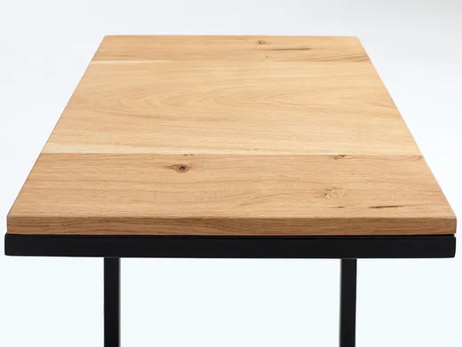 Stolik LUPE SOLID WOOD 30 - dąb/czarny