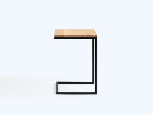 Stolik LUPE SOLID WOOD 30 - dąb/czarny