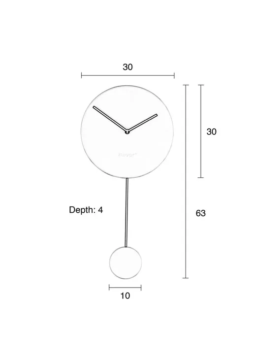 Zegar ścienny MINIMAL CLOCK - szary