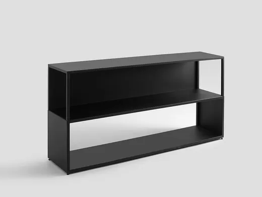 Regał HYLLER SIDE METAL 150x75 - czarny