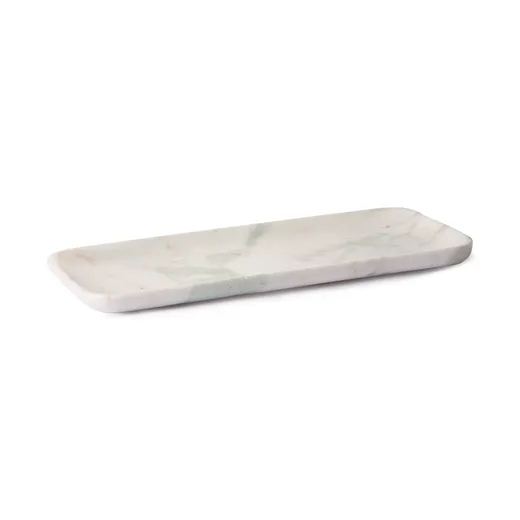 Deska marmurowa 30x12 cm - biały/zielony/różowy