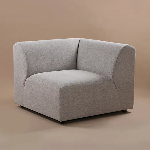 Sofa JAX: element lewy - jasnoszary
