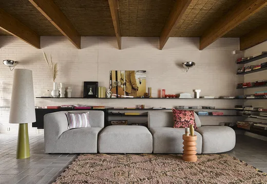 Sofa JAX: element prawy - jasnoszary
