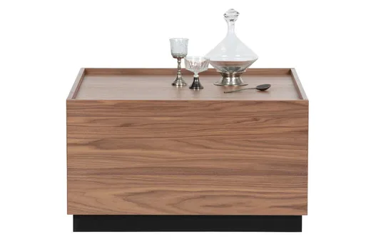 Stolik kawowy BLOCK 82x82 - brązowy