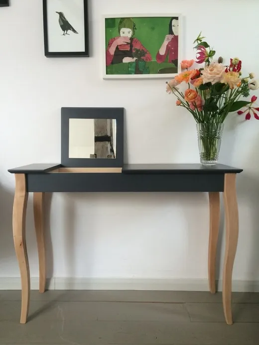 Toaletka LILLO z lusterkiem 85x35 cm - biały