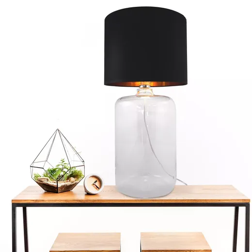 Lampa stołowa AMARSA TRANSPARENT 5508BKGO - czarny/złoty