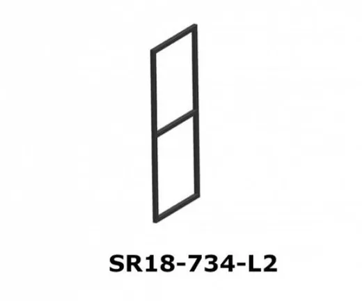 Rama półki Profil System SR18 h=734 mm szer. 350 mm Czarny mat