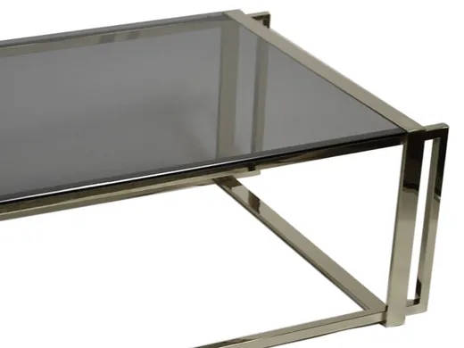 Stolik nowoczesny CJ1092/C067 130x70x40 cm - srebrny
