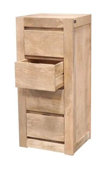 Komoda drewniana MILANO 4 szuflady - mango naturalne