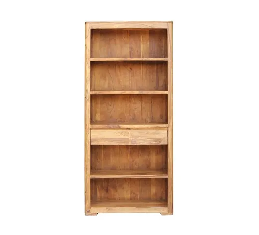 Regał drewniany BARI 2 szuflady - palisander teak