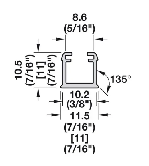 Profil wpuszczany LOOX5 1101 do taśm LED 8 mm - czarny / gł. 11 mm / dł. 300 cm