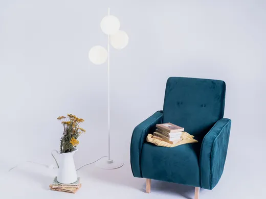 Lampa podłogowa BOBLER - biały