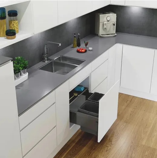 Kosz Wurth VS ENVI SPACE do korpusu 60 cm / 2x22 l 