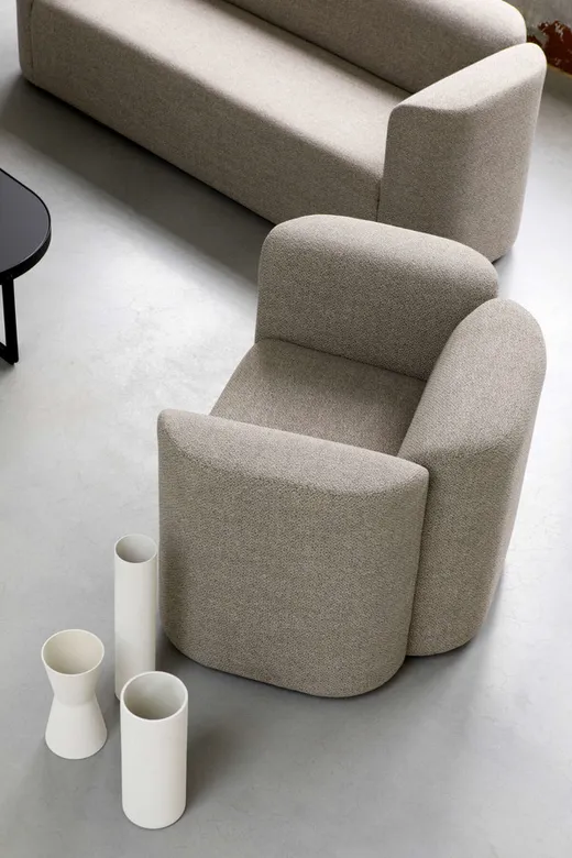 Sofa SLICE 1 osobowa brązowa