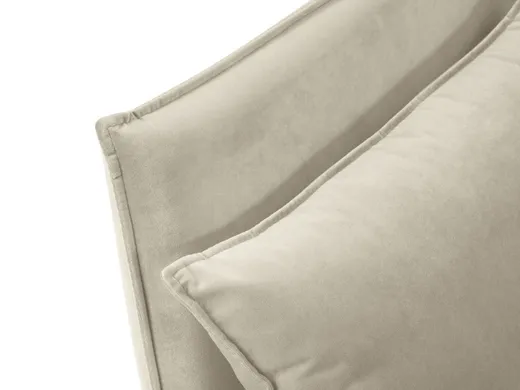 Aksamitna sofa 2-osobowa AGATE - czarne nogi