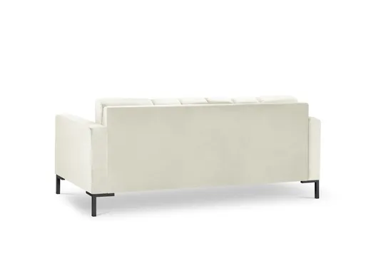 Aksamitna sofa 2-osobowa MAMAIA - czarne nogi