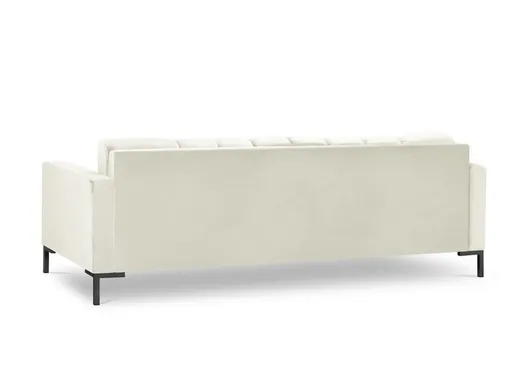 Aksamitna sofa 4-osobowa MAMAIA - czarne nogi
