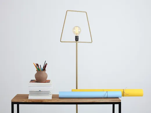 Lampa podłogowa FIRKANT FLOOR - złoty