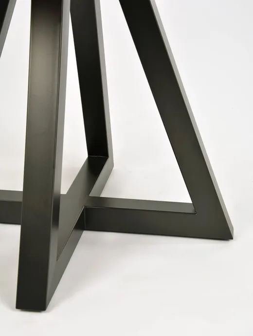 Stół okrągły INDUS 125 cm - dąb/czarny