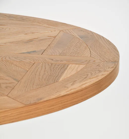 Stół okrągły INDUS 125 cm - dąb/czarny