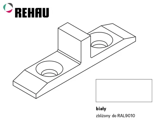 Środkowy element blokujący TOP BASIC, TOP, FRAME - biały