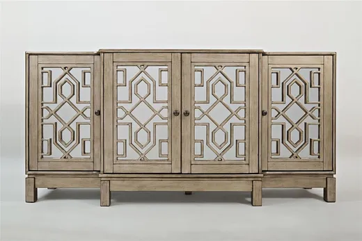 Komoda lustrzana AVOLA VINTAGE SILVER - srebrny