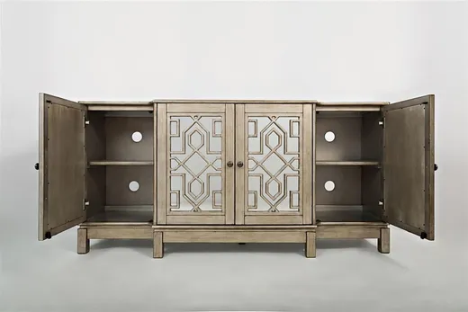 Komoda lustrzana AVOLA VINTAGE SILVER - srebrny