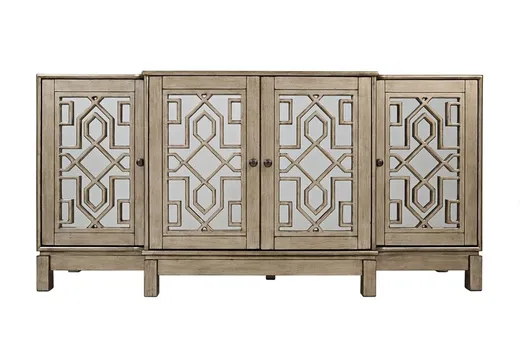 Komoda lustrzana AVOLA VINTAGE SILVER - srebrny