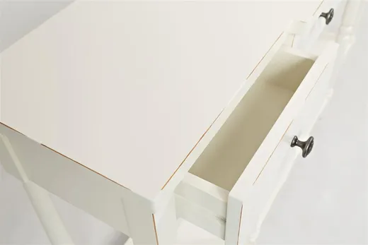Konsola z szufladami i półką AVOLA ANTIQUE WHITE 3S - biały