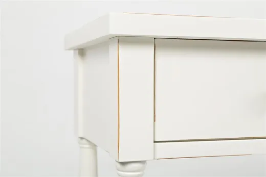 Konsola z szufladami i półką AVOLA ANTIQUE WHITE 3S - biały