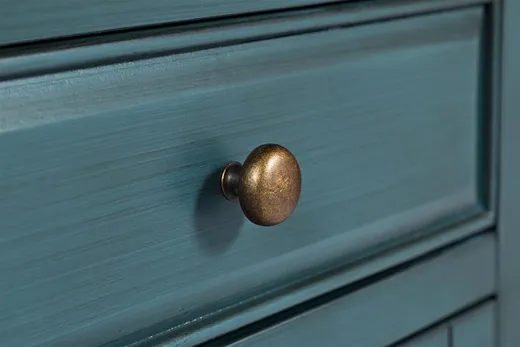 Komoda czterodrzwiowa AVOLA ANTIQUE BLUE 4D/3S - turkusowy