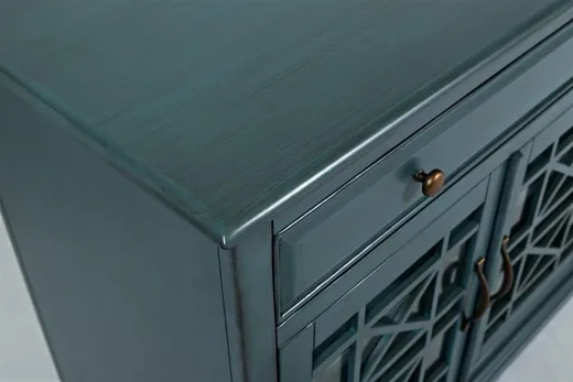Komoda czterodrzwiowa AVOLA ANTIQUE BLUE 4D/3S - turkusowy