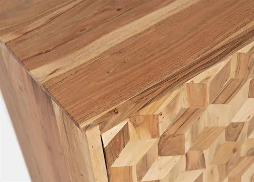 Komoda drewniana retro AVOLA NATURAL 3D - naturalne drewno